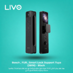 قفل باب ذكي Bosch FU8 - بصمة وجه ونخلة اليد 3D وإنتركوم - أسود