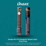 قفل باب ذكي Dnake H5-FV - بصمة وجه 3D ونخلة اليد وكاميرا - أسود