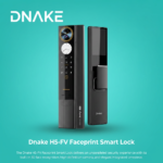 قفل باب ذكي Dnake H4-FV - بصمة وجه 3D ونخلة اليد وكاميرا - أسود