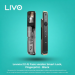 قفل باب ذكي Levana I12 Ai Face - بصمة وجه 3D وكاميرا وصوت AI - أسود