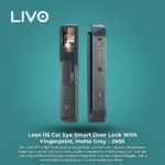 قفل باب ذكي Lezn i15 - Tuya وSmart Life وبصمة - أسود