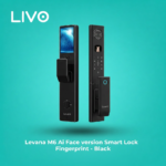 قفل باب ذكي Levana M6 Ai Face - بصمة وجه 3D ونخلة اليد وصوت عربي - أسود