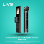 قفل باب ذكي Levana R17 Ai Face - بصمة وجه 3D وصوت عربي فاخر - أسود