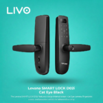 قفل باب ذكي Levana D02i Cat eye - كاميرا وعين سحرية وتنبيهات ذكية - أسود