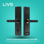 قفل باب ذكي Levana K80i - بصمة وجرس باب وإغلاق تلقائي - أسود
