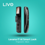 قفل باب ذكي Levana I7 Ai - Tuya وAI وتحكم صوتي Hi Levana - أسود