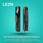 قفل باب ذكي Lezn i13 Cat eye - عين قطة وبث مباشر 55 ثانية - أسود