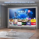 ⁦بروجكتور ذكي Android 11 بدقة Full HD يدعم 4K مع WiFi 6 وBluetooth 5.0 ودوران 180°⁩ - الصورة ⁦2⁩