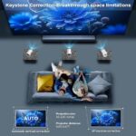 ⁦بروجكتور ذكي Android 11 بدقة Full HD يدعم 4K مع WiFi 6 وBluetooth 5.0 ودوران 180°⁩ - الصورة ⁦3⁩