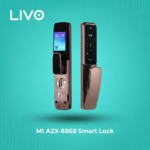 قفل باب ذكي PNDA M1 AZX-8868 - واي فاي وبصمة - ذهبي وردي