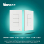 مفتاح حائط ذكي SONOFF ZBM5 US 3C - Zigbee وHome Assistant - 3 Gang