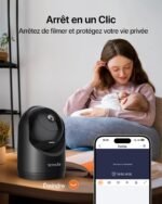 ⁦كاميرا Tenda CP3 الذكية متحركة 360 درجة دقة 3MP (واي فاي) – أسود⁩ - الصورة ⁦3⁩