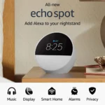 ⁦أمازون إيكو سبوت Amazon Echo Spot - سماعة ومنبه ذكي بشاشة ومساعد أليكسا⁩ - الصورة ⁦3⁩