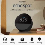 ⁦أمازون إيكو سبوت Amazon Echo Spot - سماعة ومنبه ذكي بشاشة ومساعد أليكسا⁩ - الصورة ⁦5⁩